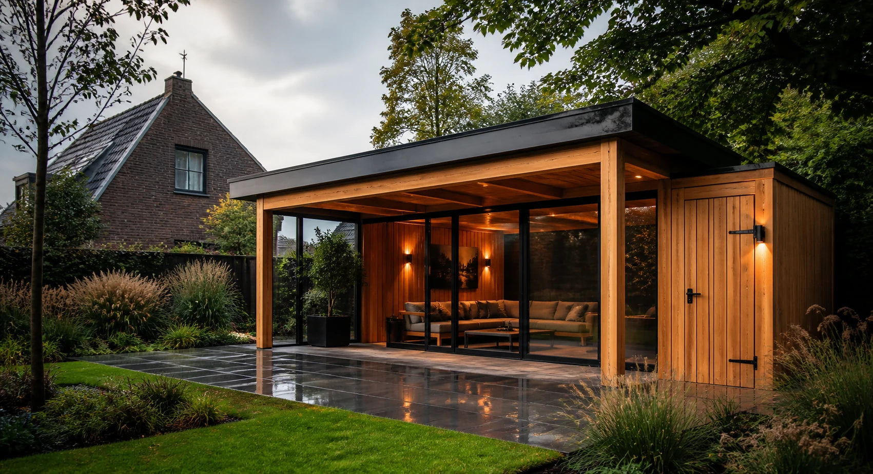 Buitenleven in een Nederlandse tuin